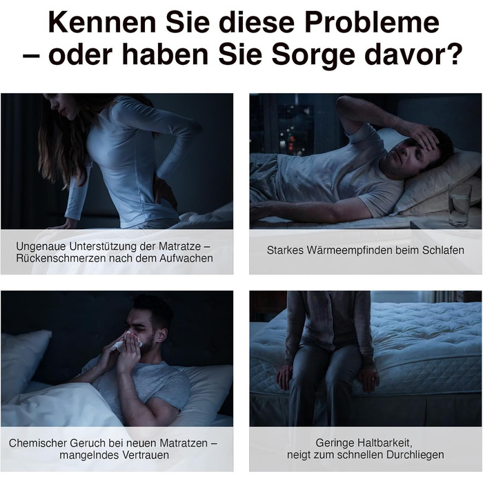 Матрац Novilla Coolmax 140x200 см 7-зонний матрац з холодної піни з гелем та зеленим чаєм, з охолоджувальною тканиною, H3 та H4 середньої жорсткості, висота 30 см, сертифікований Oeko-Tex, дихаючий чохол, який можна прати, 140 x 200 см 30 см