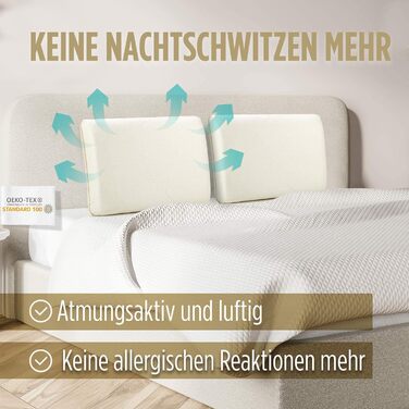 Ергономічна подушка для шиї та голови Vitapur MemoDream високоякісні матеріали, повітропроникність та стандарт Oeko-TEX 100 оптимальний комфорт сну для будь-якої пози B07FRDZC