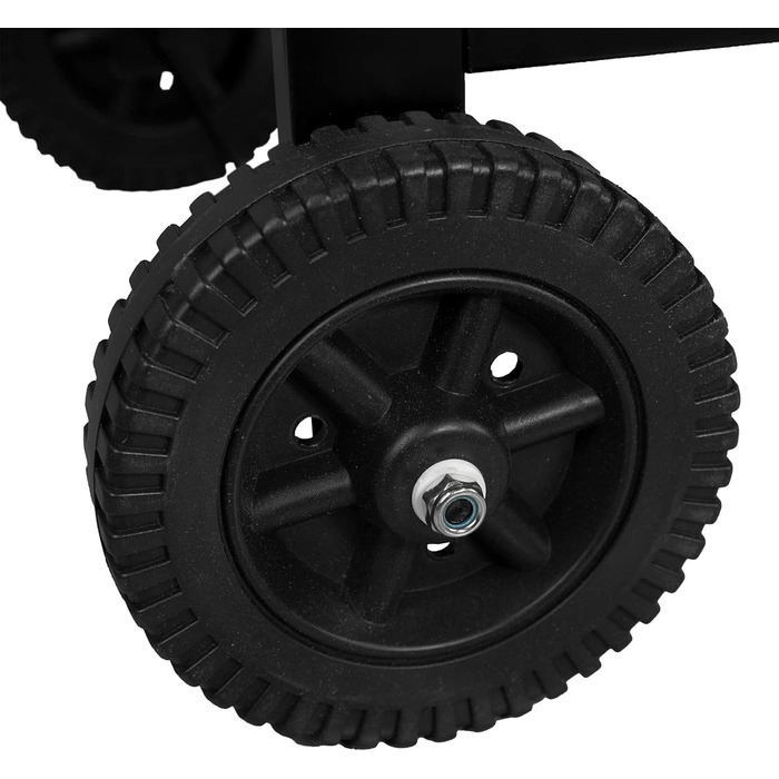 Гриль-візок XXL 103x110x59 см. Вугільний гриль з металевим корпусом та кришкою, решіткою для грилю, 2 колесами, полицею для зберігання, попільницею та регульованою системою вентиляції.