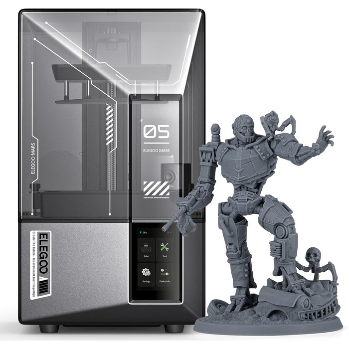 Принтер, 7-дюймовий монохромний РК-дисплей 9K, висока швидкість друку 150 мм/год, нахил, камера зі штучним інтелектом, автоматичне