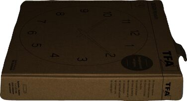 Настінний годинник TFA Dostmann аналог, 60.3054.04, під дерево, кварцовий механізм з тривалим часом автономної роботи, нефритовий