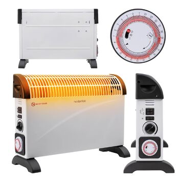 Електричний конвекторний обігрівач Heidenfeld HL200 Конвекторний обігрівач потужністю 3 Вт - 2000 Вт - конвектор - термостат - захист від замерзання - електричний обігрівач - опалення - вентиляторний обігрівач - до 25 м (з турбонаддувом)