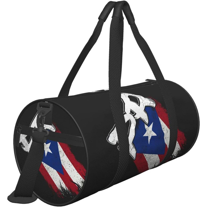 Спортивна сумка з прапором Пуерто-Ріко, велика дорожня сумка для фітнесу та подорожей на вихідні для чоловіків та жінок