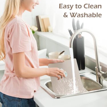 Підстилка шкіряна, 6 шт. підстилки миються з підставками нековзні підстилки двосторонні підстилки, PU зі штучної шкіри термостійкі