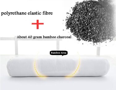 Фірмова довга подушка для шиї, що знеболює за допомогою круглої спини, циліндрична подушка для підтримки шиї, регульована подушка для сну з наволочкою, яку можна прати в пральній машині, 52x13 см, бежевий