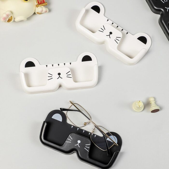 Настінний органайзер для сонцезахисних окулярів Supvox з міцного ABS-пластику, компактний тримач для окулярів з милим котячим мотивом, багатофункціональне сховище для окулярів для дому