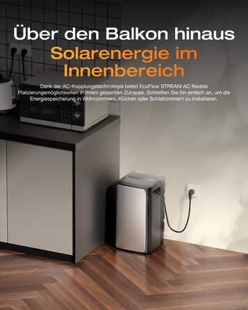 ПДВ, Балконна електростанція з накопичувачем, сонячний накопичувач 1,92 кВтгод, 100 сумісна з усіма балконними електростанціями, 800 Вт двонаправлена, можливість розширення до 11,52 кВтгод, Plug&Play, IP65, TOU&KI