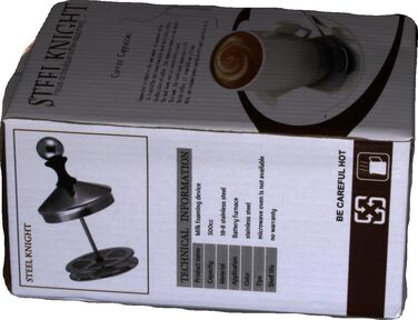 Ручна піноутворювач для молока Gvolatee 500 мл з подвійною сіткою з нержавіючої сталі, 8 x 8 x 18 см Ідеальна молочна піна завдяки