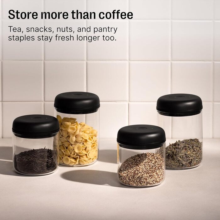 Електричний вакуумний контейнер та контейнер для зберігання Fellow Atmos Герметичні контейнери для кави та їжі Контейнер для кави (Прозоре скло, 0,7 літра) Прозоре скло 0,7 л