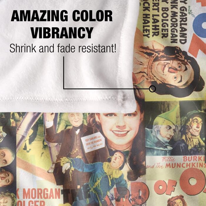 Чарівник країни Оз, ковдра з оптимального м&39якого шовку, 152 x 127 см