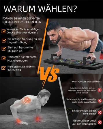 Портативна дошка для віджимань 30-в-1, складна підставка для віджимань для фітнес-тренувань з ручками, складні віджимання, тренажери для тренування м&39язів грудей, силові тренування для чоловіків та жінок, спалювання жиру