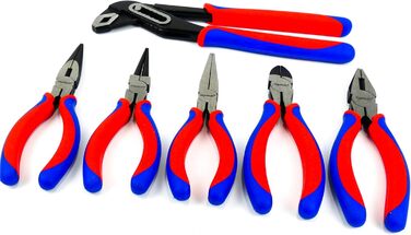 Набір інструментів Zangen (6 предметів) плоскогубці, гострогубці, кусачки, круглогубці, розвідний ключ, пасатижі (10) та плоскогубці, гострогубці, кусачки, круглогубці (6)