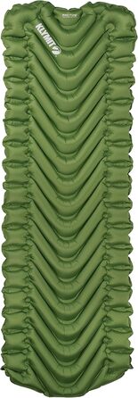 Надувний килимок Klymit Static V Long для кемпінгу, легких походів та подорожей з рюкзаком, повітряне ліжко для високих кемперів, товщина 6,3 см, зелений