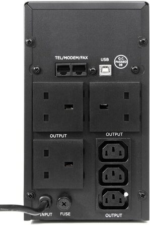 ВА/600 Вт 3 шт. розетка UK 3 шт. IEC 2 шт. RJ45 USB світлодіодний дисплей, 1000