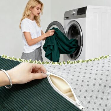 Диван BMMB з функцією сну, 203 см 3-місний диван без кісток, розкладний диван-ліжко з 2 подушками, сучасний розкладний диван-ліжко для вітальні/спальні (темно-зелений, 8025) Темно-зелений 8025