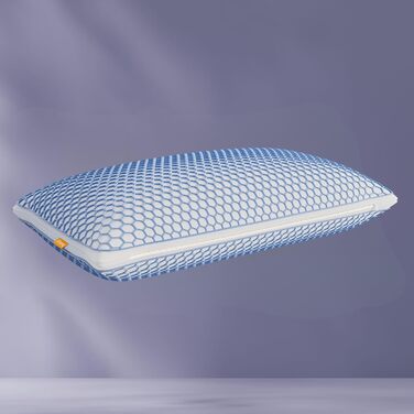 Підтримуюча подушка Emma Elite 70x40 см Ергономічна подушка з регульованою висотою та охолоджувальним чохлом AirGrid Дихаюча подушка з піни з памяттю форми з чохлом, який можна прати, для всіх положень сну Elite 70 x 40 x 12 см