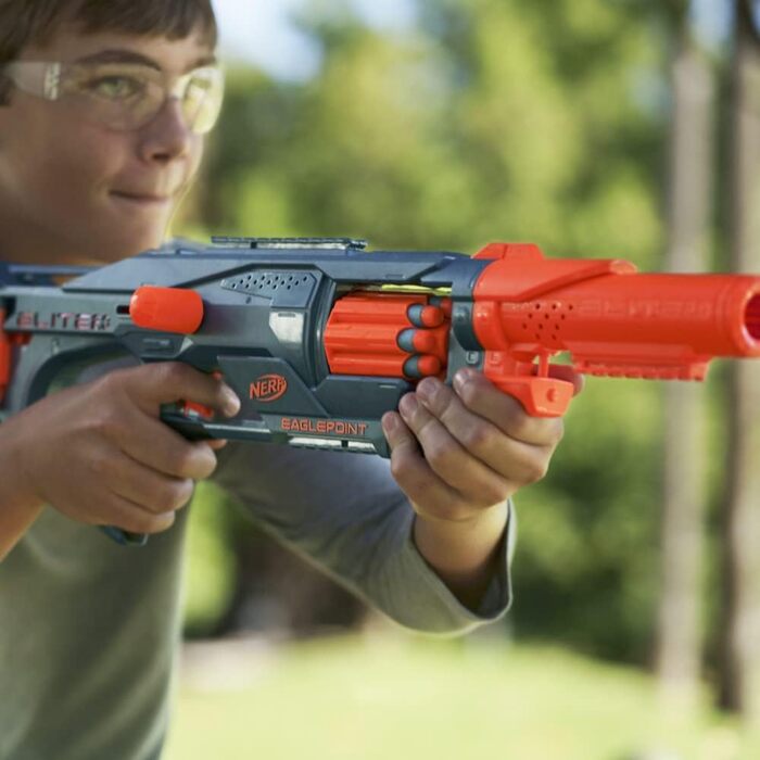 Бластер NERF Elite 2.0 Eaglepoint RD-8, ствол на 8 дротиків, знімний телескоп і ствол, 16 дротиків, затвор, різнокольоровий