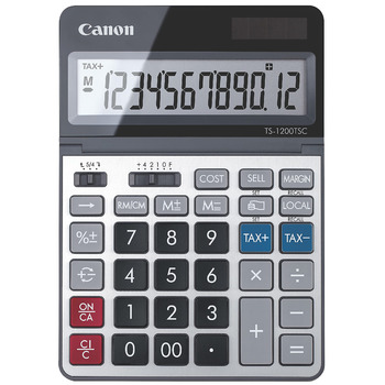 Настільний калькулятор Canon TS1200TSC, 12-розрядний, сіро-чорний