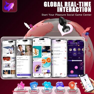 Набір анальних пробок Tagnaff 3-в-1 з вібрацією, силікон, 10 режимів, чорний