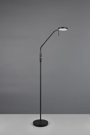Світлодіодна торшерна лампа Reality Moreno R44561132, матовий чорний метал, 3 Вт LED, акумулятор із зарядною станцією, сенсорний диммер, регулювання кольору світла