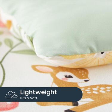 Комплект дитячої постільної білизни для дівчаток, 4-компонентний, м'який комплект постільної білизни для дитячого ліжечка з ковдро