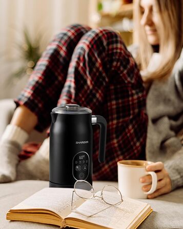 Піноутворювач для молока 5 в 1, електричний піноутворювач для молока з інтелектуальним регулюванням температури, піноутворювач для