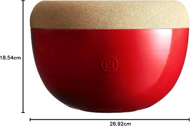 Різак для фруктів та овочів Emile Henry EH348764 ø27 см, кераміка та корок, червоний Grand Cru 4,7 л