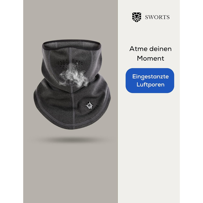 Термошайба Напівбалаклава з повітропроникними порами для зимових видів спорту (маска для бігу унісекс)