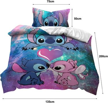 Дитяча постільна білизна 200х135 см наволочка 75х50 см, Постільна білизна для дітей, 3D аніме принт дитячої постільної білизни, ко