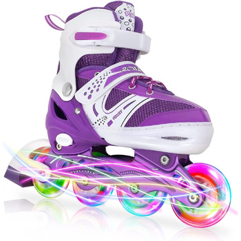 Роликові ковзани для дітей Регульовані роликові ковзани з підсвічуванням колеса Роликові ковзани Відкрите взуття з колесами для ді