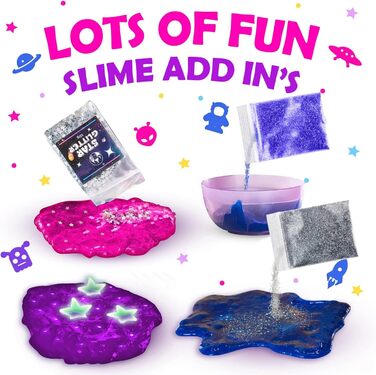 Оригінальний канцелярський набір Mini Galaxy Slime Set - набір для створення слизу своїми руками з галактичними блискучими аксесуарами Ідеальна ідея подарунка для дітей 7-10 років Подарунки для дівчаток з лабораторії слизу