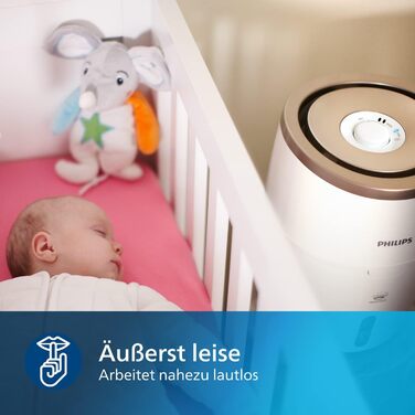Зволожувач Philips Series 2000 - для приміщень до 38 м, технологія NanoCloud, 2 налаштування швидкості, 2-літровий бак (HU4811/10)