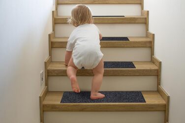 Килимок для сходів Ottomanson Lifesaver, 7 предметів, чорний