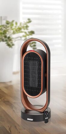 Обігрівач Unold 86535 3D - мідний/чорний, 1800 Вт, захист від перегріву, клас захисту II, вентиляція, тепле повітря, гаряче повітря, 3D циркуляція повітря - коливання 80