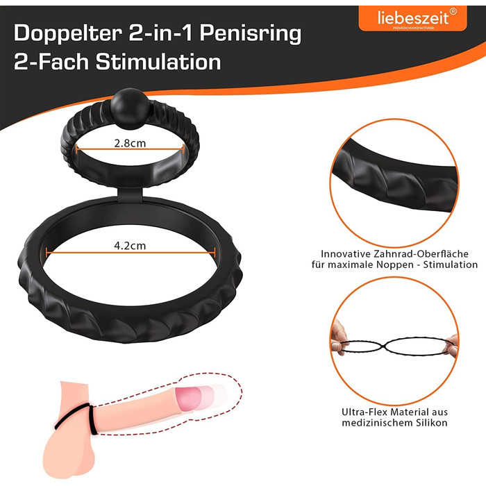 НОВИНКА 2024 - Інноваційна секс-іграшка Penis Ring Penisring Stretchable Silicone - Cock Testicle Ring Екстремальне підвищення потенції Допомога в ерекції Секс-іграшка Кільця пеніса для чоловіків
