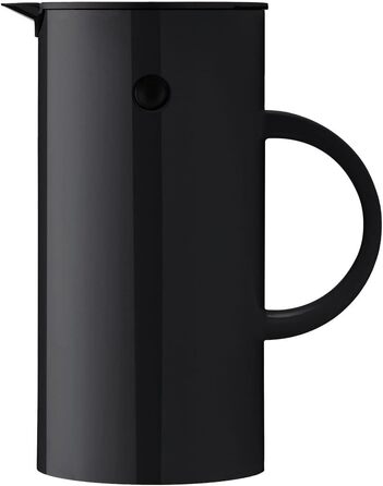 Термос Stelton EM77 об&39ємом 0,5 літра - Двостінний термос для гарячих/холодних напоїв - Термос для чаю та кави зі скляною вставкою, магнітною застібкою, кришкою, що закручується, вінтажний дизайн - 0,5 літра, чорний