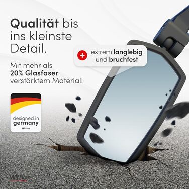 Велосипедне дзеркало WITTKOP Велике поле зору HD Обертається на 360 та складається Кріплення зверху та знизу Ударостійке та міцне Опукле дзеркало заднього виду для велосипедів та електровелосипедів (Комплект (лівеправе))