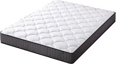 Двомісний матрац ZINUS пружинний та з піни з ефектом пам&39яті 135 x 190 см висота 15 см середньої жорсткості гібридний матрац, що підтримують шкіру ортопедичний пружинний матрац з підтримкою тіла двоспальний (135 x 190 см) білий