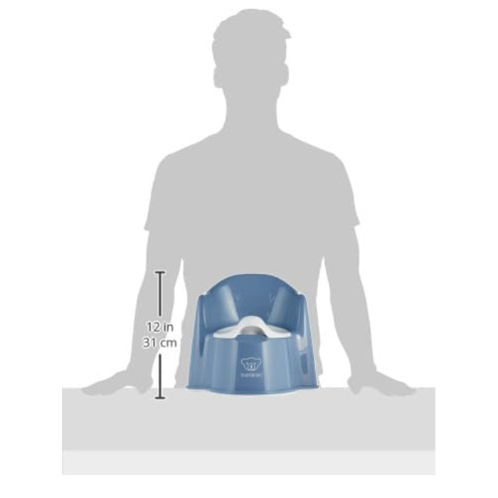 Горщик BabyBjrn, сіро-блакитний/білий