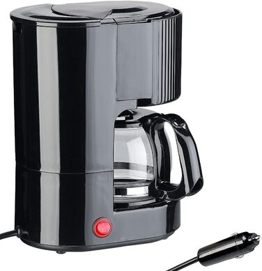 Кавоварка Rosenstein & Shne 12V Автомобільна кавоварка з фільтром, до 3 чашок, 650 мл, 12 вольт, 170 Вт (кавоварка на 12 вольт, ка