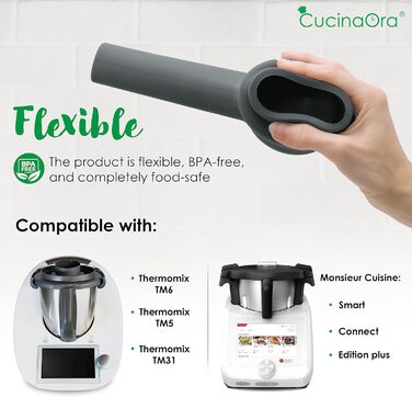 Аксесуари CucinaOra steamTANK 2.0 Thermomix TM6 - Парова диверсія Thermomix TM 6 - Monsieur Cuisine Connect Аксесуари для Thermomix Vorwerk - Силіконова диверсія пари TM5 TM31 - Аксесуари Termomix