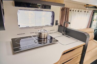 Подвійна конфорка SEVERIN індукційна для кухні, офісу або кемпінгу, високоякісна плита, кемпінгова плита на дві каструлі, чорна, 3,400 Вт, DK 1031 подвійна конфорка одинарна