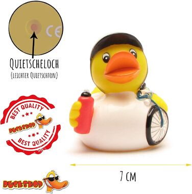 Велосипедист-гонщик гумове каченя I Велосипед-пискливий каченя I Гоночний велосипед-пискливий каченя I Іграшка для купання для діт