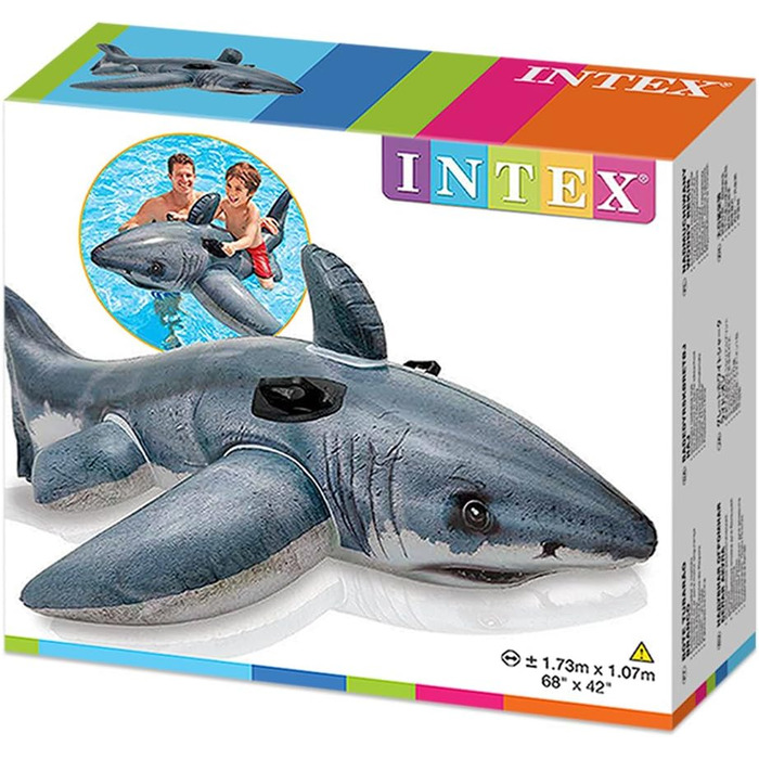 Надувне кріплення Intex Great White Shark RideOn - 173 x 107 см