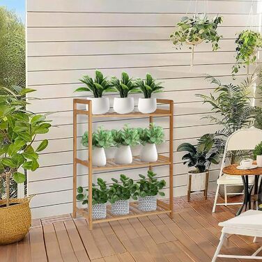 Полиця з 3 полицями, бамбукова полиця 51 x 25 x 71 см, полиця для зберігання з бамбука, як кухонна полиця, полиця для ванної кімнати, книжкова полиця, полиця для взуття, дерев&39яна полиця для ванної кімнати, кухні, вітальні, балкону