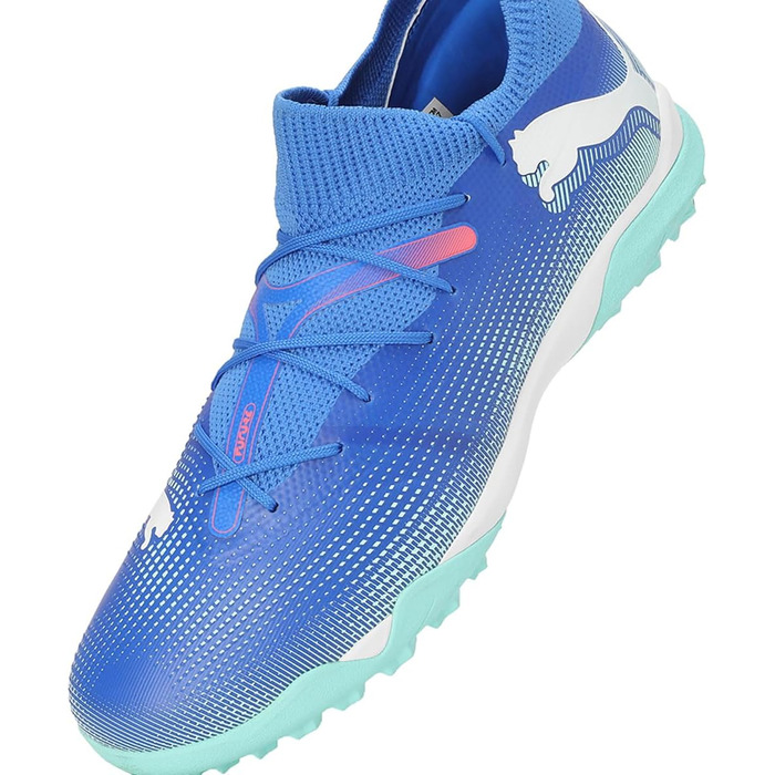 Футбольні бутси Puma Unisex Future 7 Match TtSoccer 41 EU Bluemazing Puma White Electric Peppermint