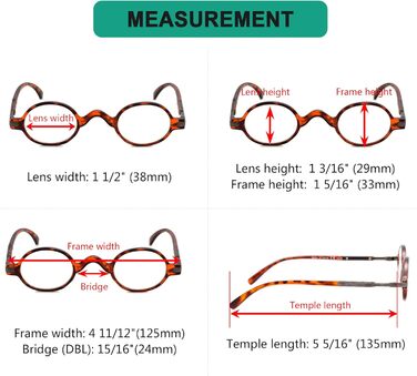 Окуляри для читання з 5 предметів Spring Hinge Temple Classic Mini Маленькі овальні круглі окуляри для читання включають Sun Reader 2.0, NEW-R077-5C00-200, mix, 2.00