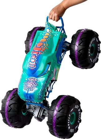 Машинка на дистанційному управлінні Hot Wheels Monster Trucks, Mega-Wrex в масштабі 16, надвелика іграшкова вантажівка на дистанці