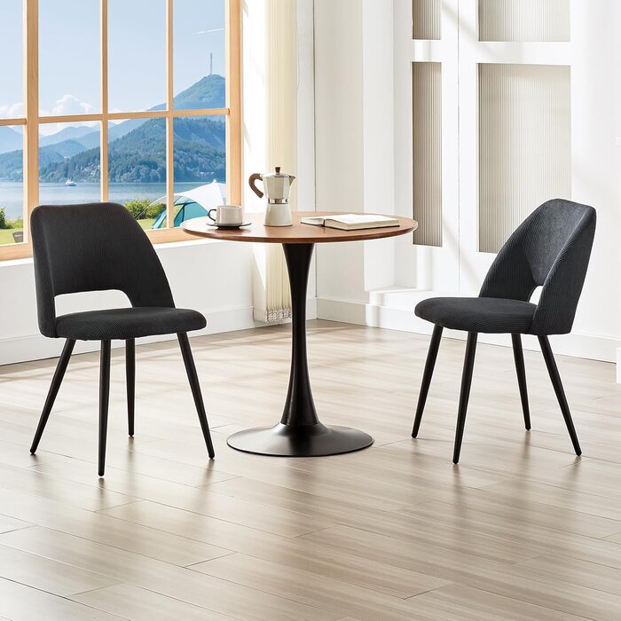 Обідні стільці, комплект з 4 шт. , стільці для їдальні, кухонні стільці, обідні стільці для вітальні з вирізаною спинкою, смугасте оксамитове крісло, м&39які стільці для їдальні, кухні, різні кольори, комплект з 4 шт.