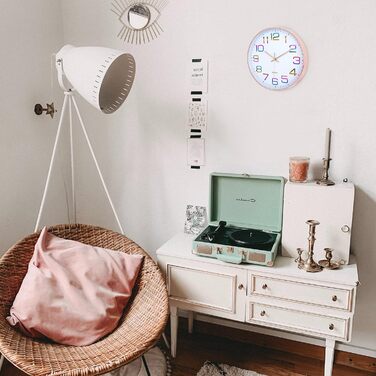 Настінний годинник Lafocuse 3D Numbers Кольоровий безшумний настінний годинник Rosegold, 30 см сучасний без шуму цокання, легко чи